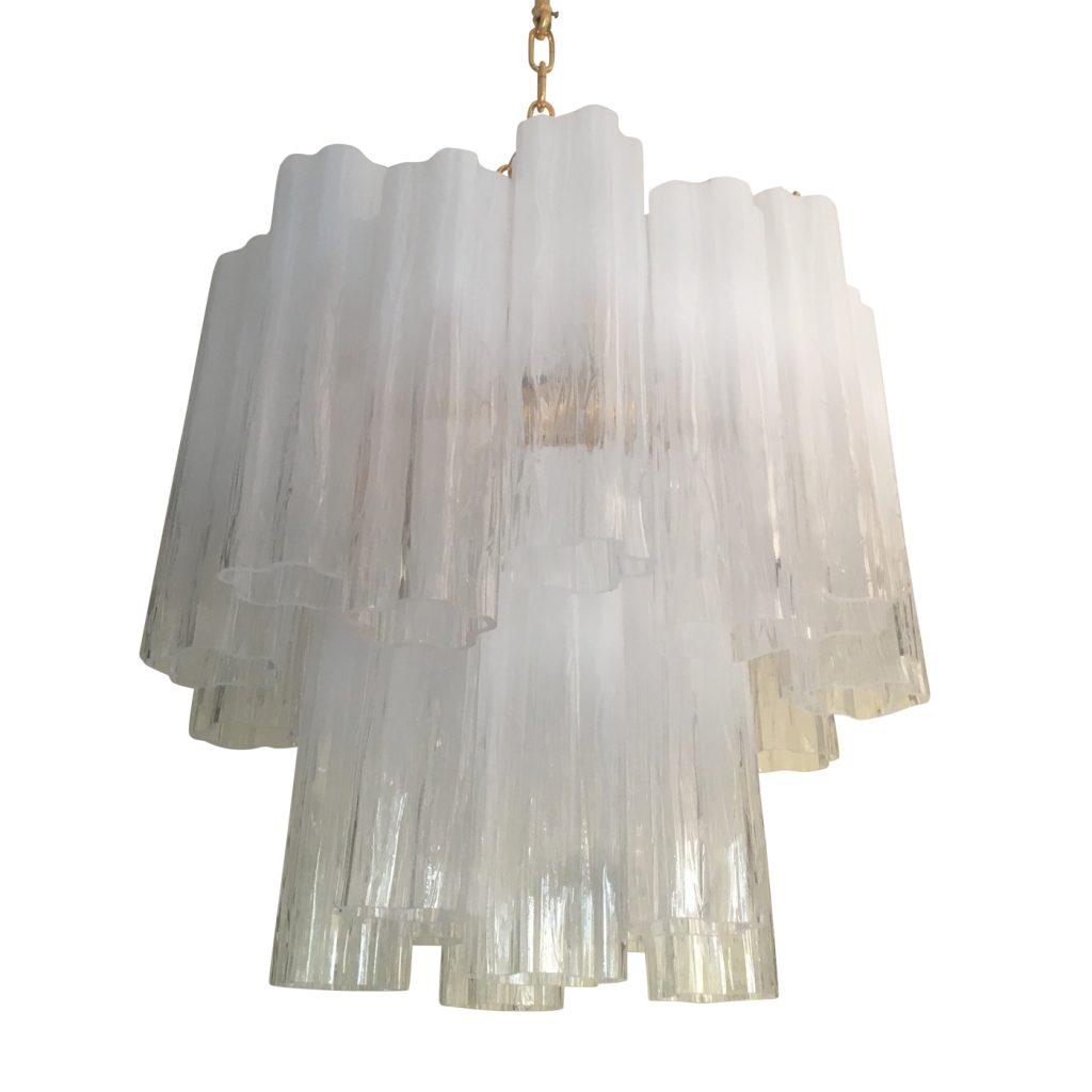 VORELLI Alba Tronchi Murano Glass Circular Chandelier - Tronchi Murano Glass image 1