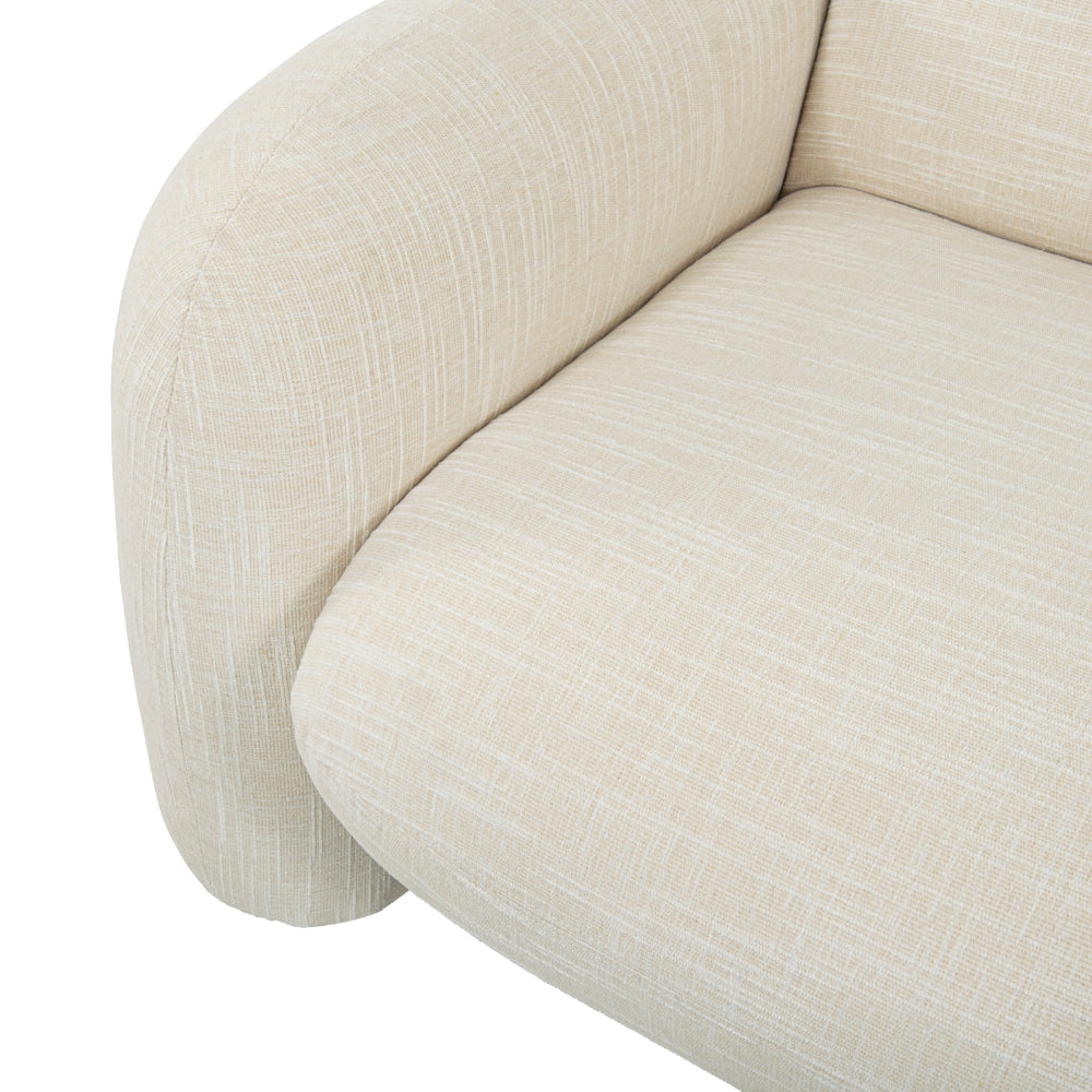 Chalino Cream Fabric Contemporary Armchair