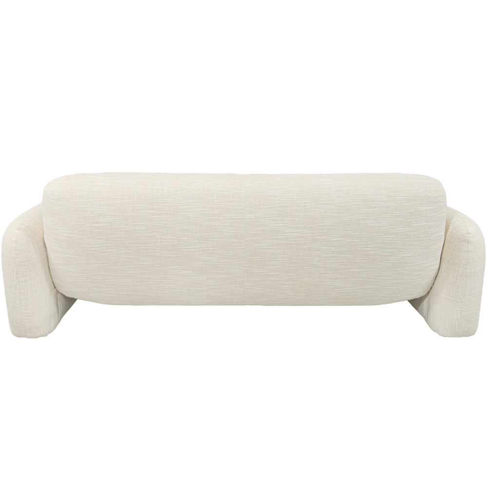 Logano Cream Fabric Contemporary Sofa
