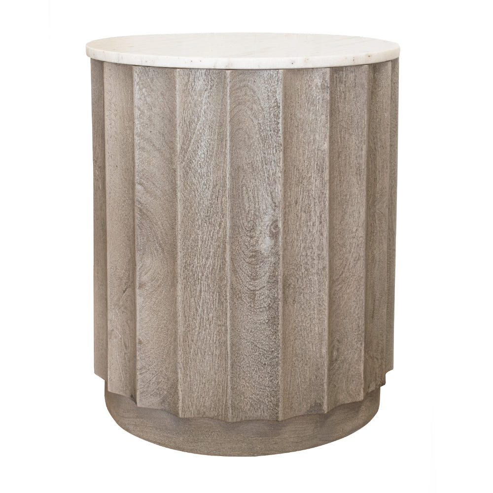 Astreva Stonewash Fluted Side Table
