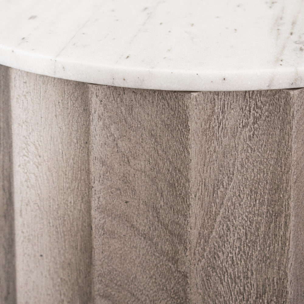 Astreva Stonewash Fluted Side Table