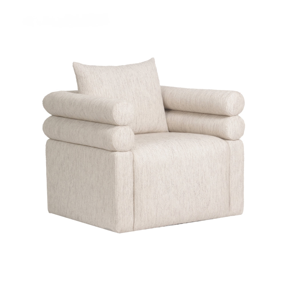 Ronzio Cream Swivel Armchair