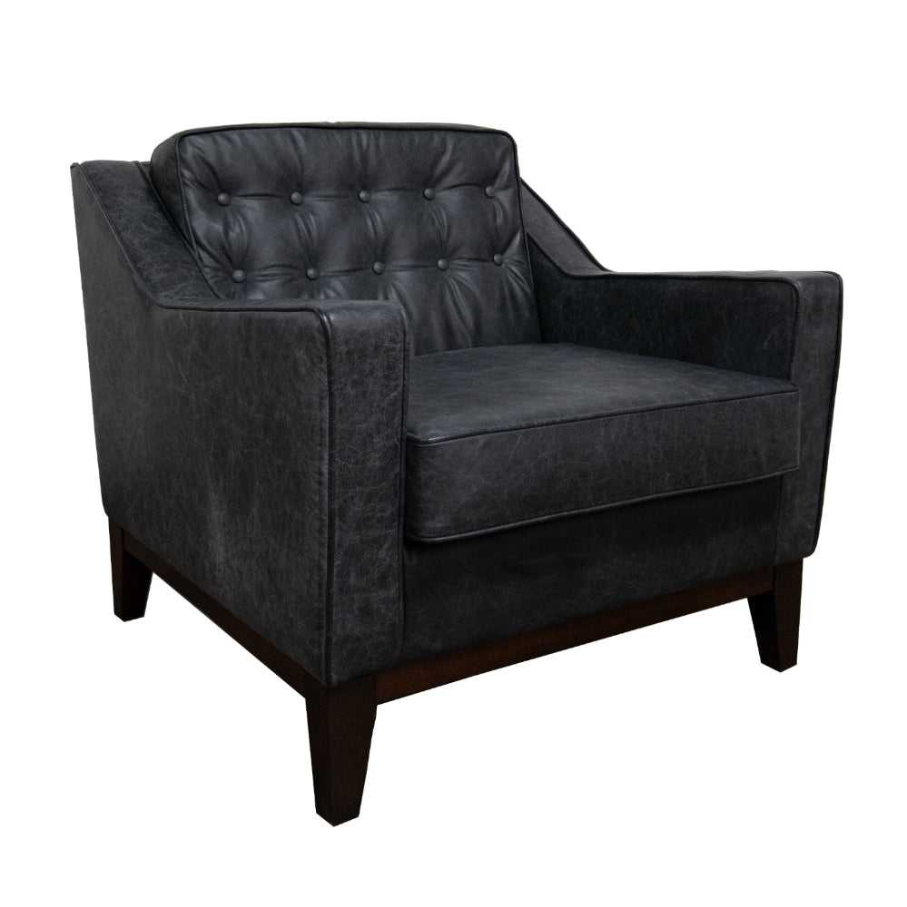 Borgevo Walnut Oxford Grey Armchair