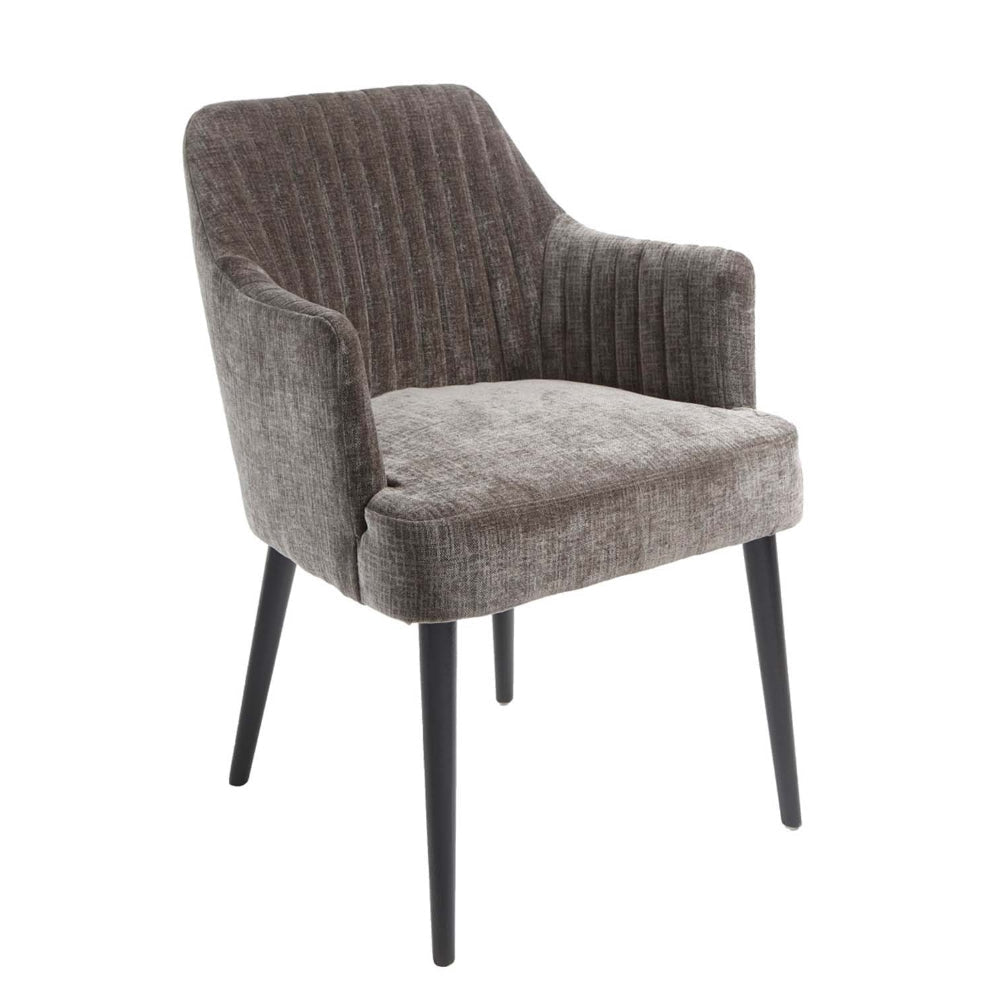 Blevano Black Mouse Fabric Dining Chair
