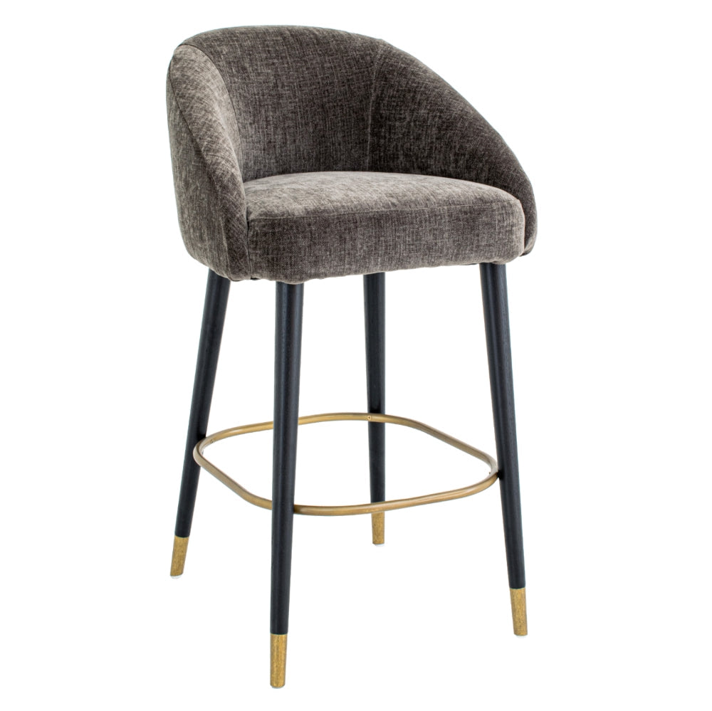 Denevo Brass Black Mouse Counter Stool