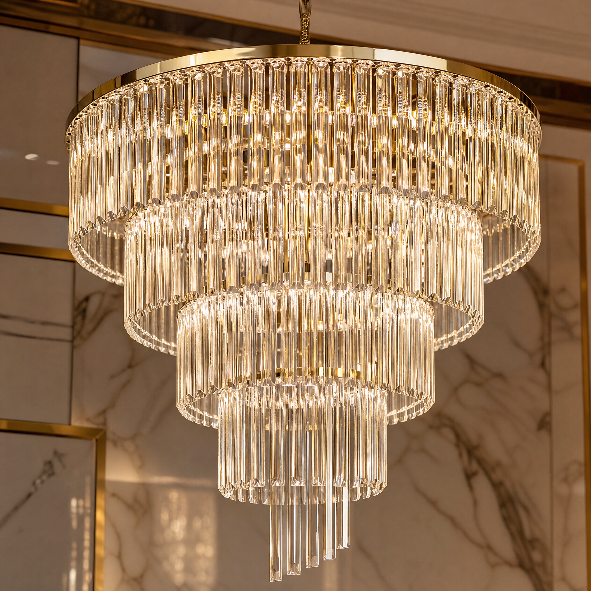 Royal Luxury Circular Chandelier close-up craftsmanship detail image by VORELLI