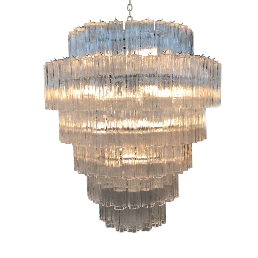 VORELLI Francesca Tronchi Murano Glass Staircase Chandelier - Tronchi Murano Glass image 1