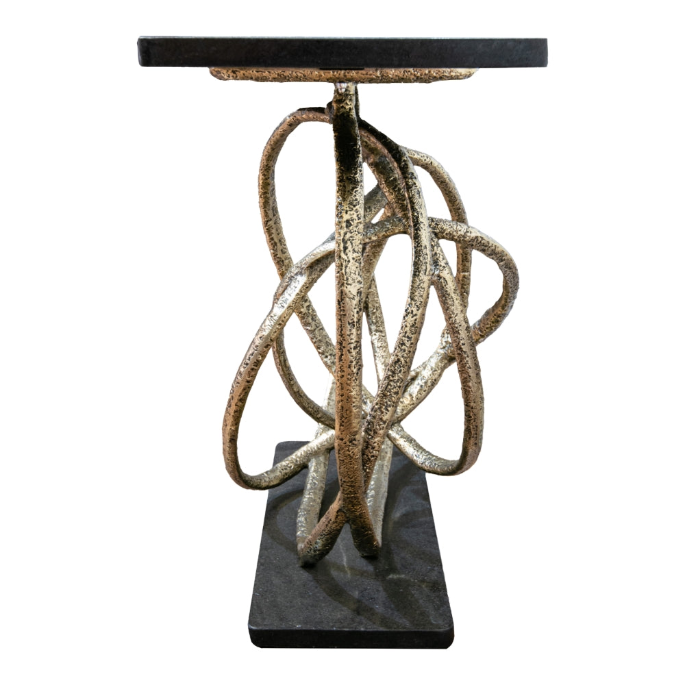 Orlano Brass Black Console Table