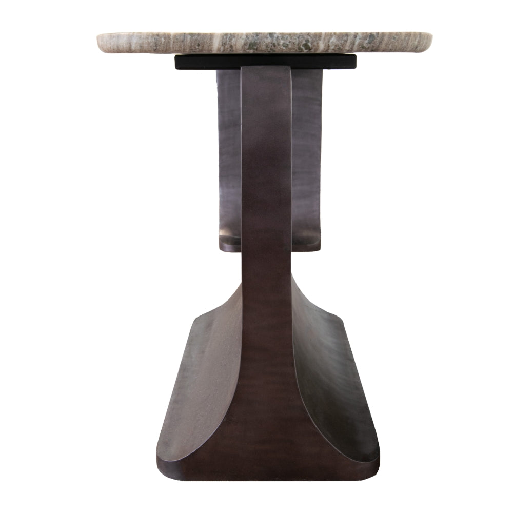 Lilevo Black Nickel Natural Console Table