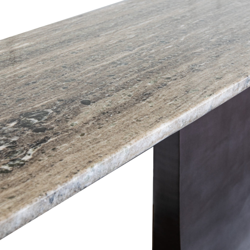Lilevo Black Nickel Natural Console Table
