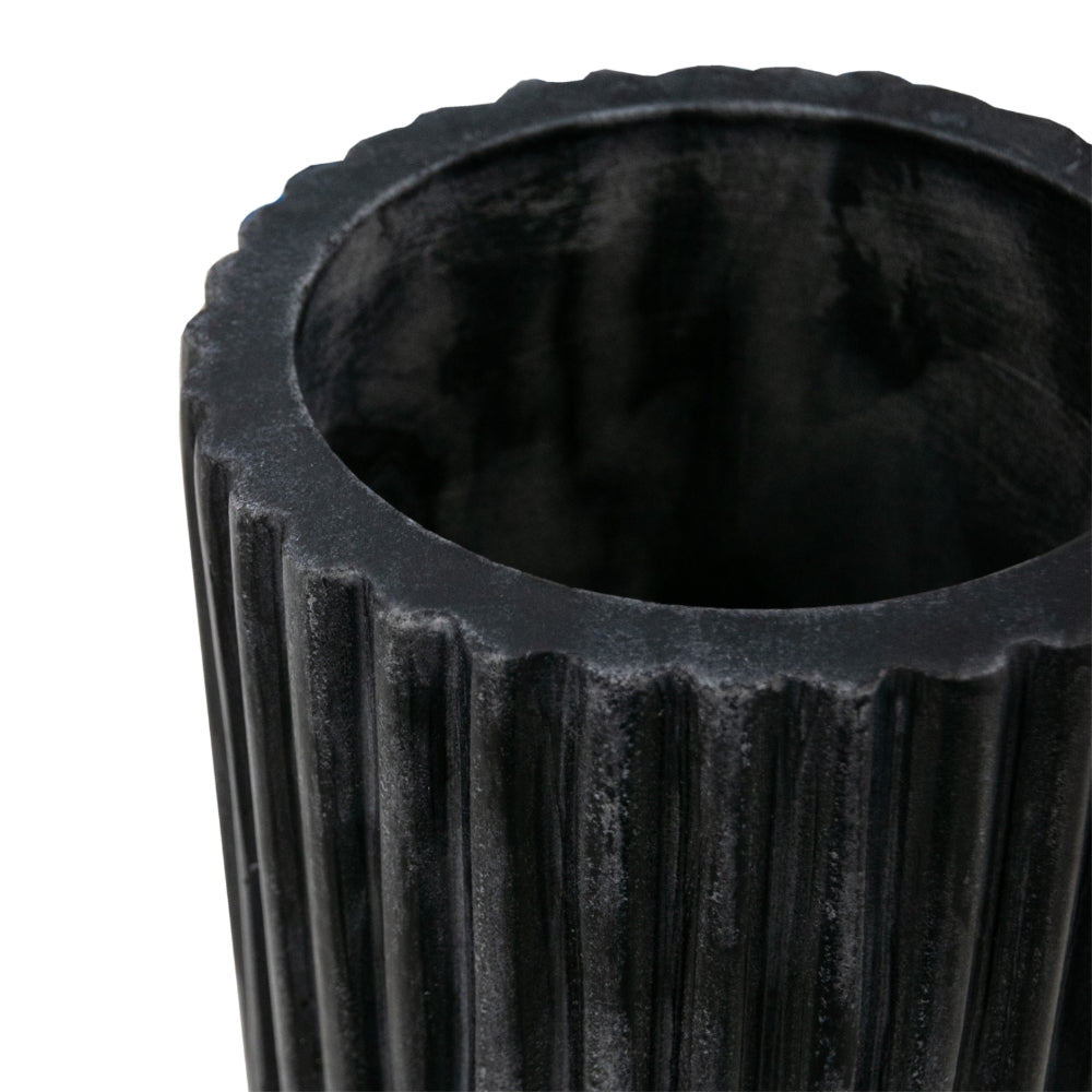 Solaro Black Marble Vase Decor