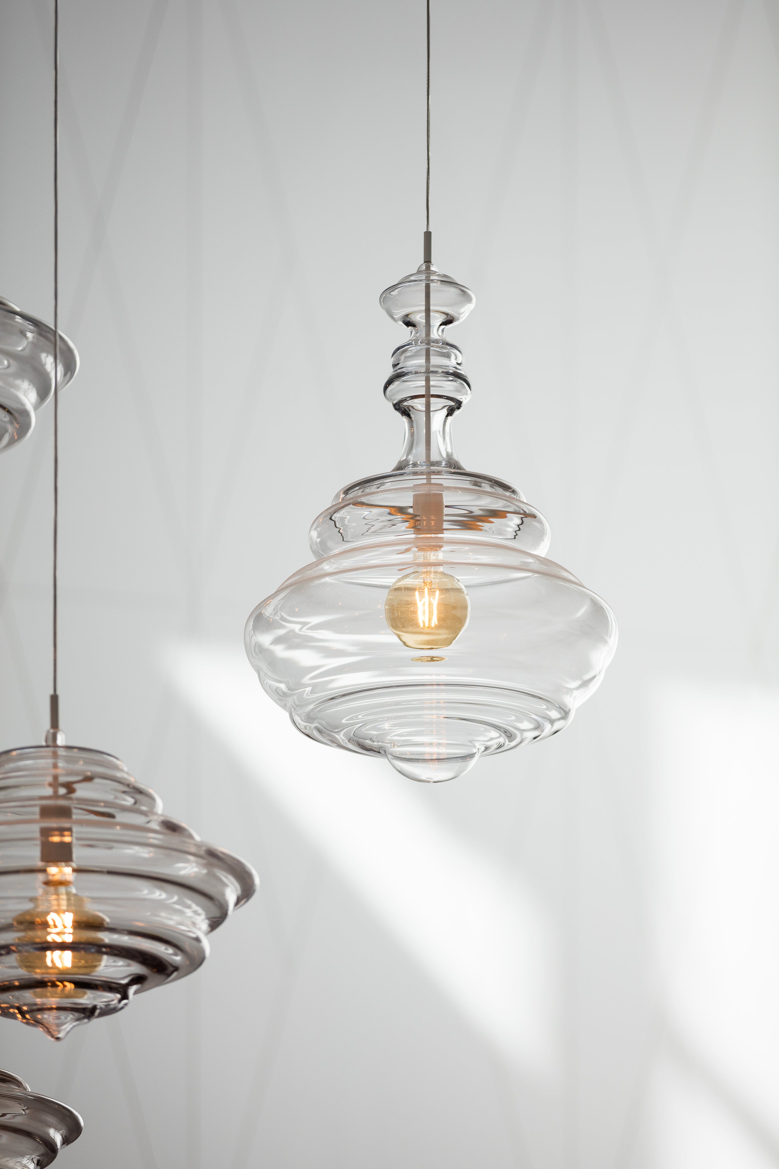 Clear & Tea Cone Glass Project Installation