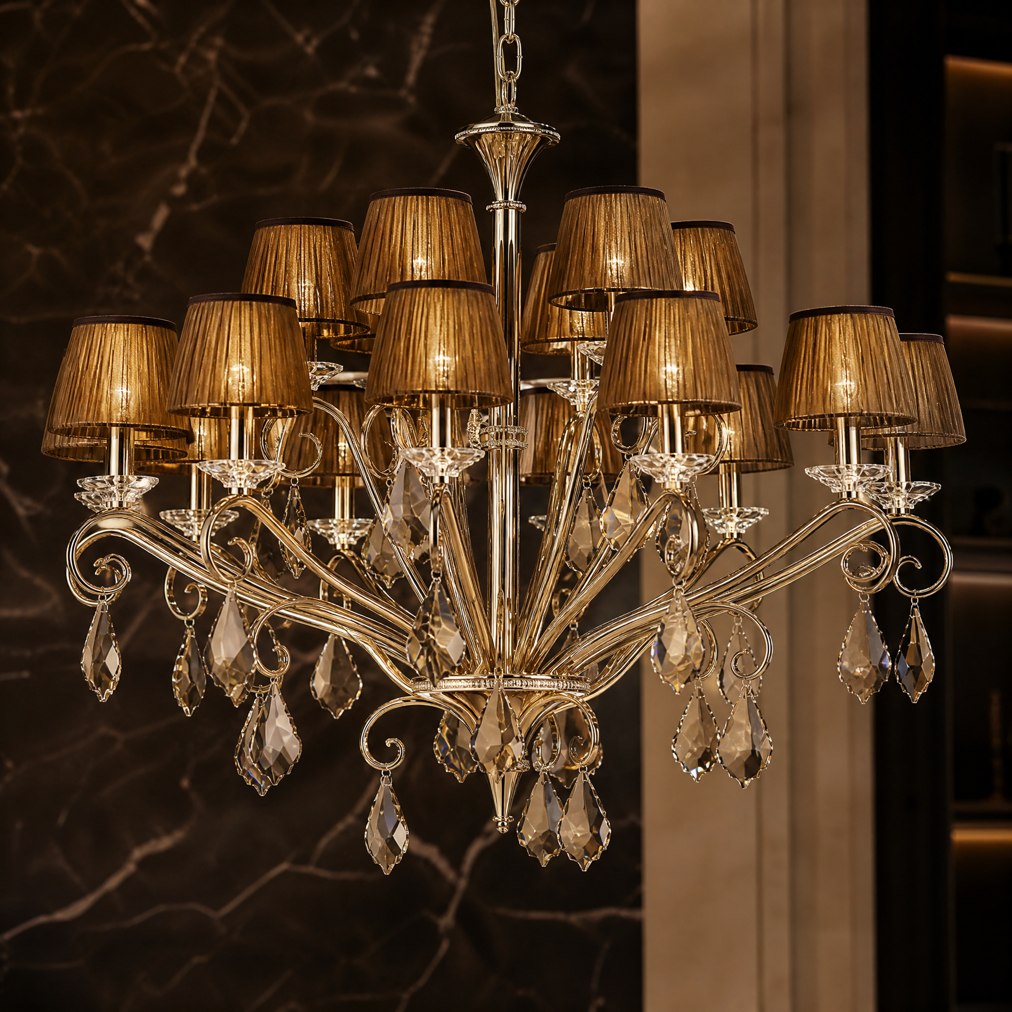 Vienna Luxury Circular Chandelier close-up craftsmanship detail image by VORELLI