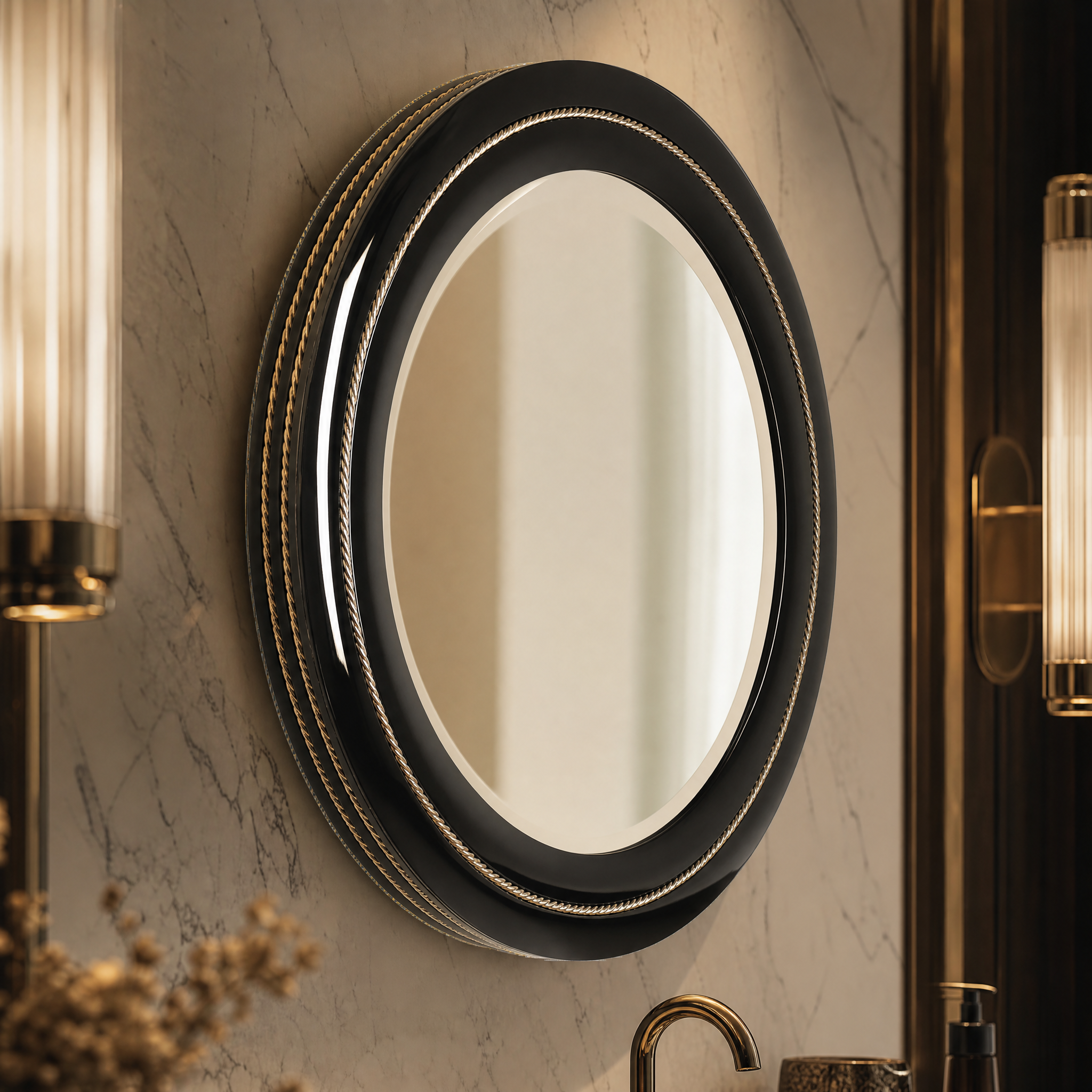Nautilus Luxury Mirror close-up craftsmanship detail image by VORELLI