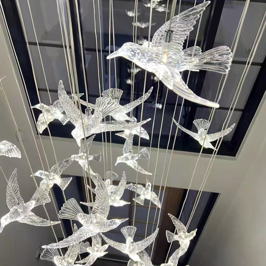 Uccello Pendant Staircase Chandelier