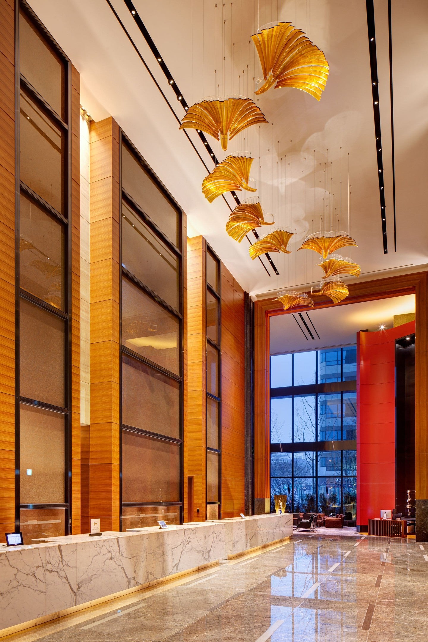 Gold Glass Ginkgo Leaf Project Installation