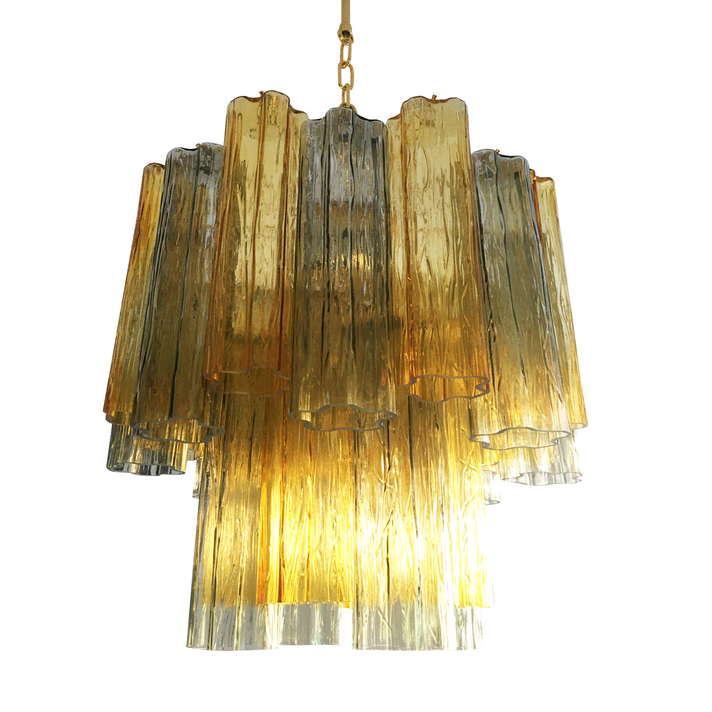 VORELLI Nerina Tronchi Murano Glass Circular Chandelier - Tronchi Murano Glass image 2