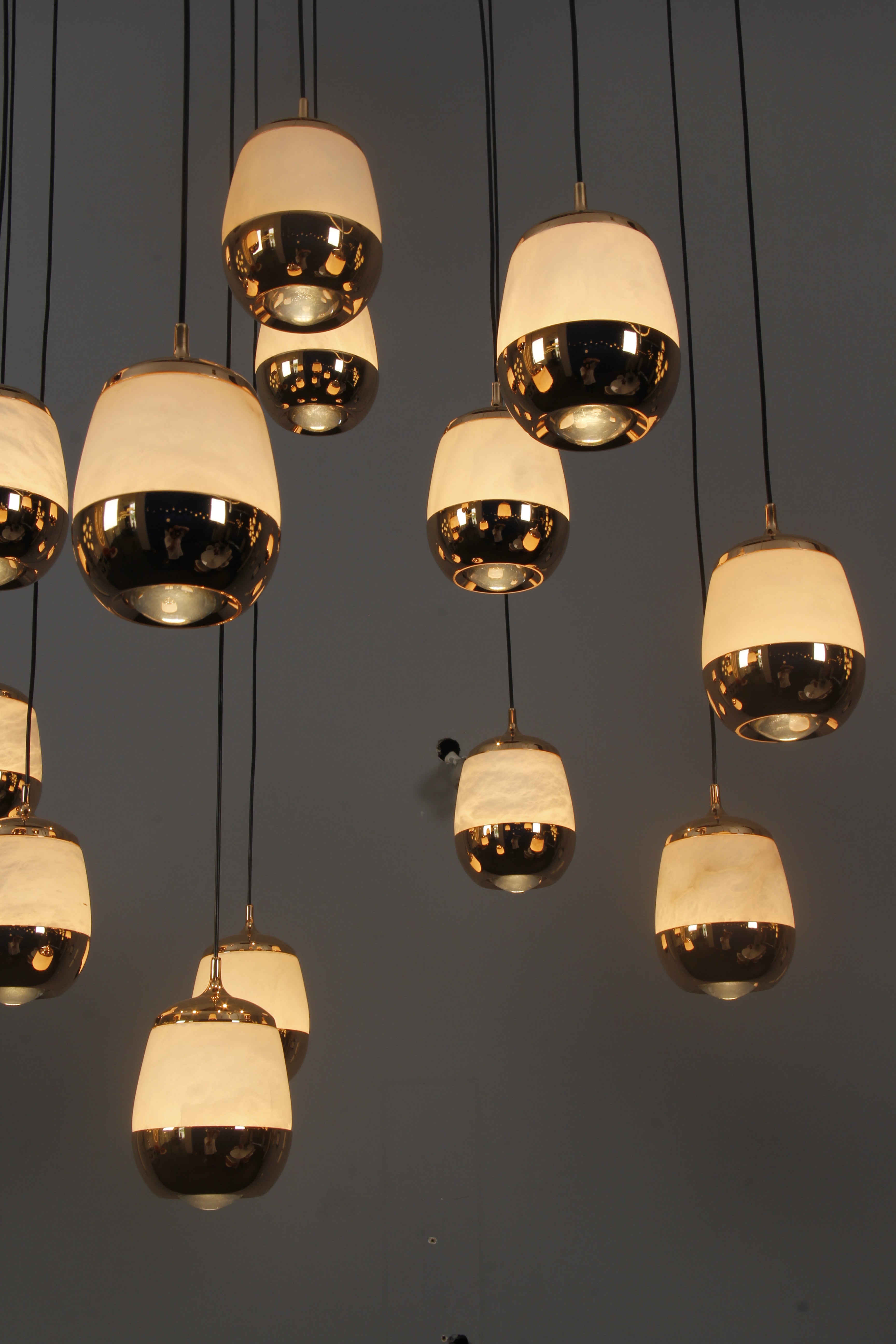 Caldera Marble Pendant Staircase Chandelier