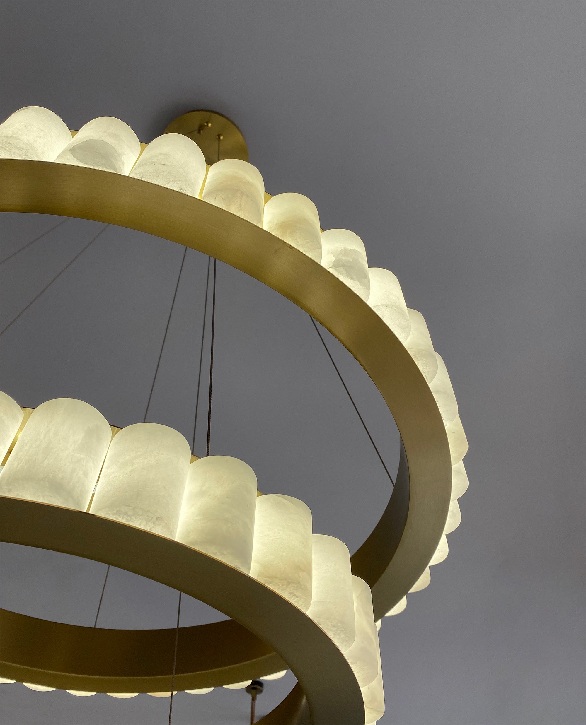 Cassari Marble Double Ring Chandelier