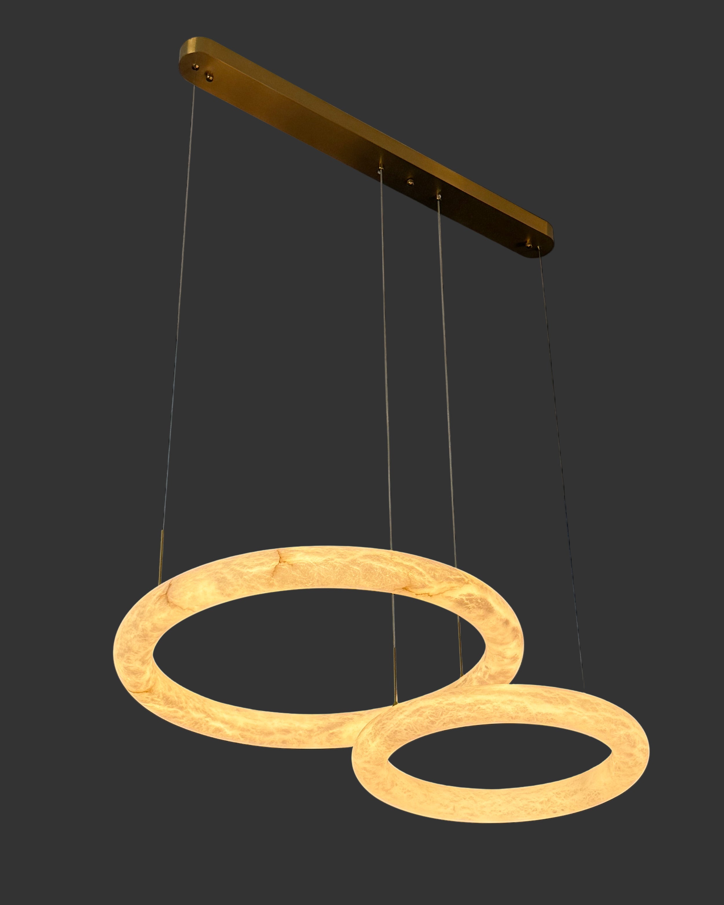 Cavani Marble Double Ring Chandelier