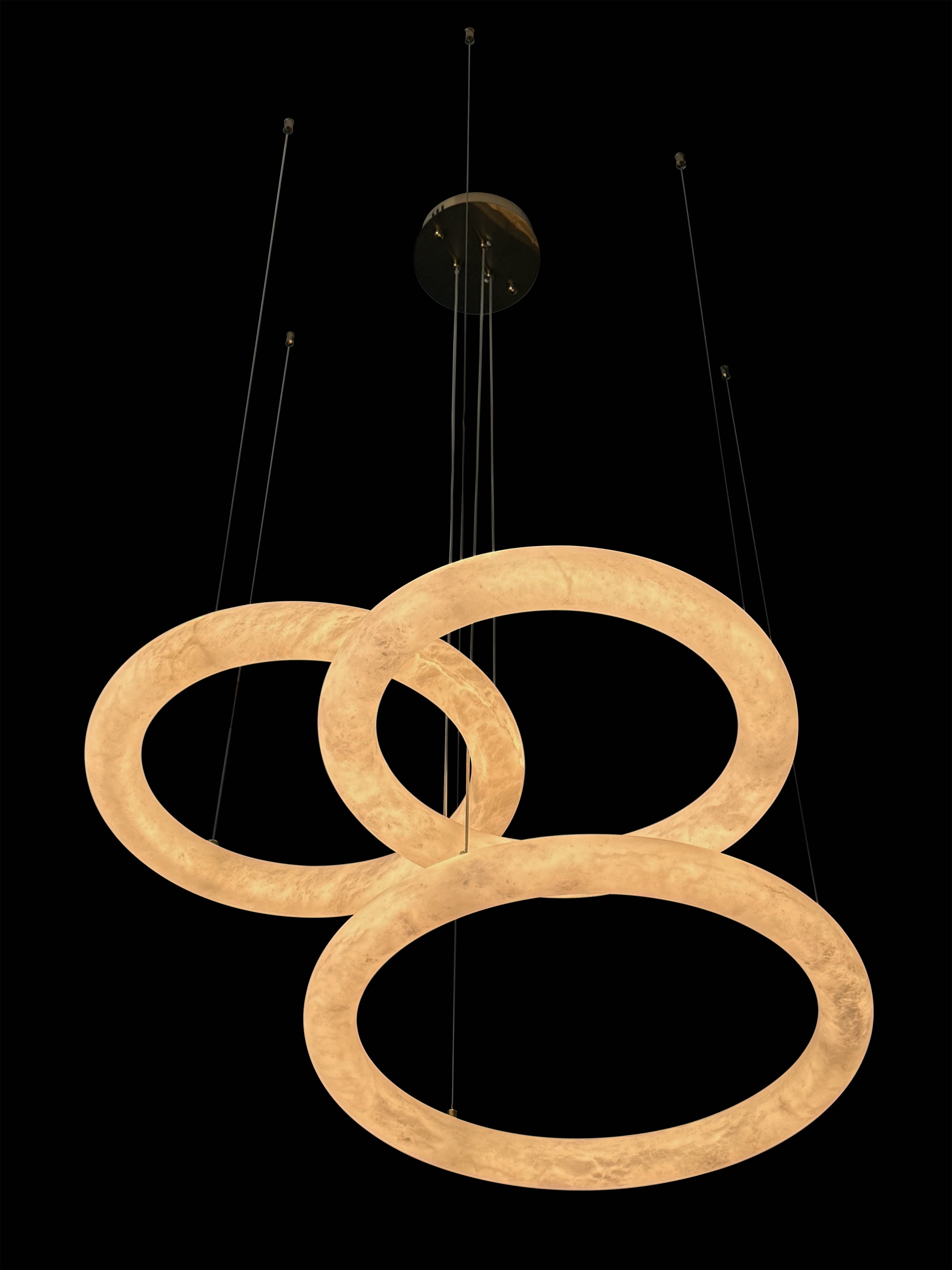 Cavani Marble Trio Circular Chandelier