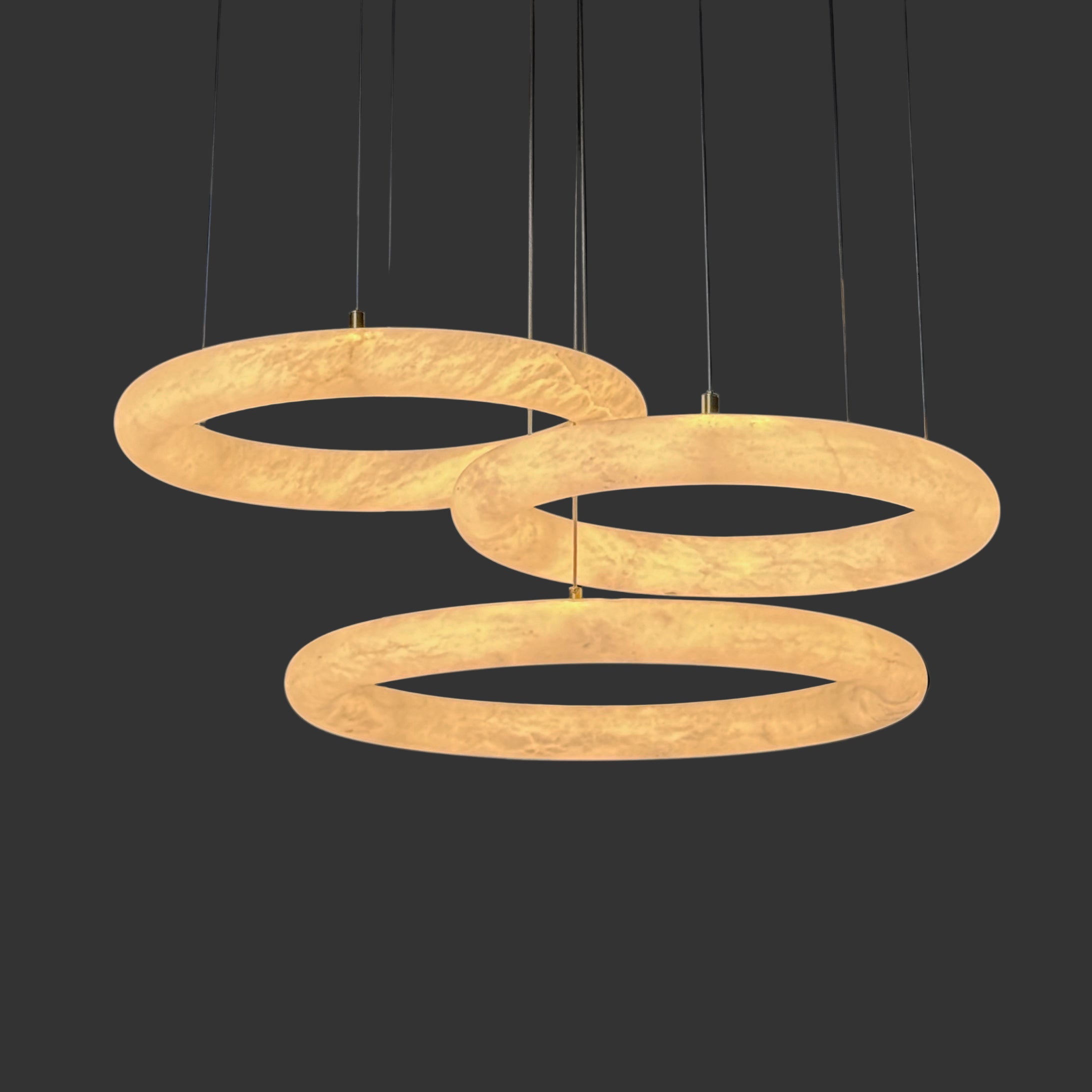 Cavani Marble Trio Circular Chandelier