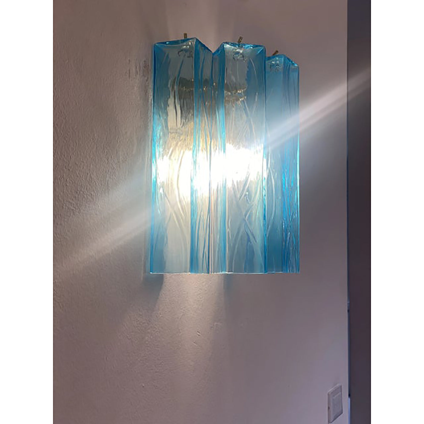 VORELLI Taranto Squares Murano Glass Wall Light - Squares Murano Glass image 7