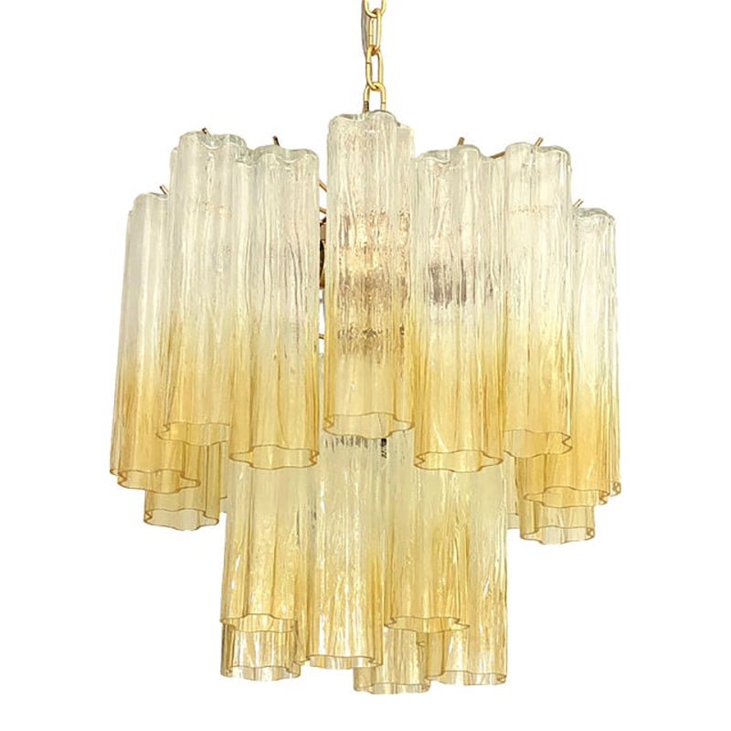 VORELLI Eleonora Tronchi Murano Glass Circular Chandelier - Tronchi Murano Glass image 1