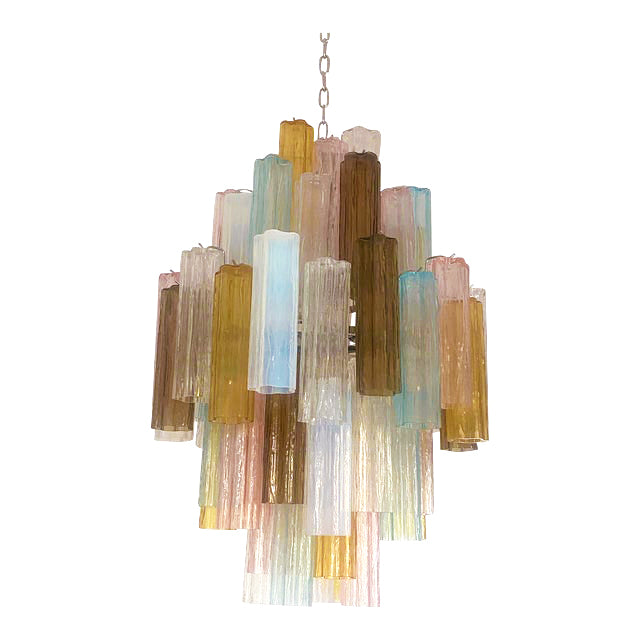 VORELLI Sanmicheli Tronchi Murano Glass Circular Chandelier - Tronchi Murano Glass image 1