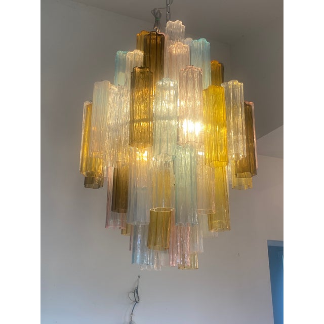VORELLI Sanmicheli Tronchi Murano Glass Circular Chandelier - Tronchi Murano Glass image 2