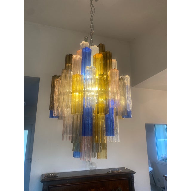 VORELLI Pellestrina Tronchi Murano Glass Circular Chandelier - Tronchi Murano Glass image 3