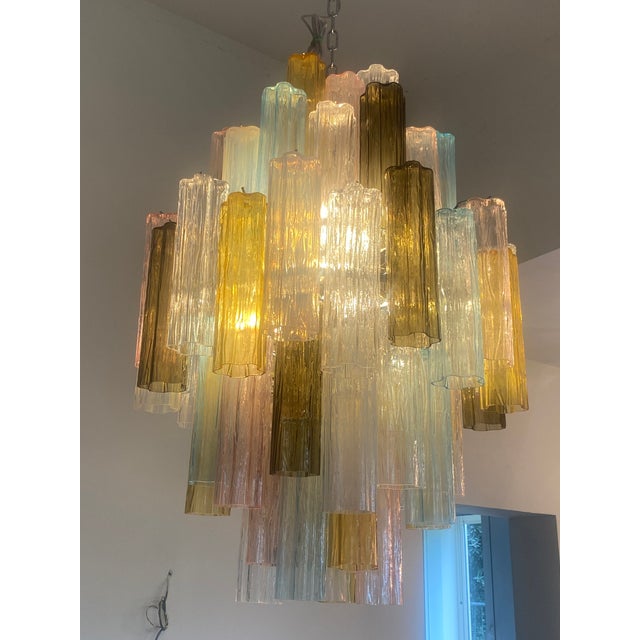 VORELLI Sanmicheli Tronchi Murano Glass Circular Chandelier - Tronchi Murano Glass image 3