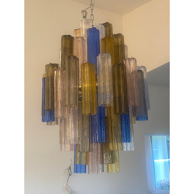 VORELLI Pellestrina Tronchi Murano Glass Circular Chandelier - Tronchi Murano Glass image 4