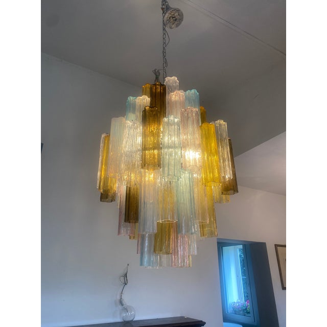 VORELLI Sanmicheli Tronchi Murano Glass Circular Chandelier - Tronchi Murano Glass image 7