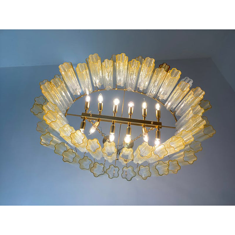 VORELLI Clarissa Tronchi Murano Glass Staircase Chandelier - Tronchi Murano Glass image 5
