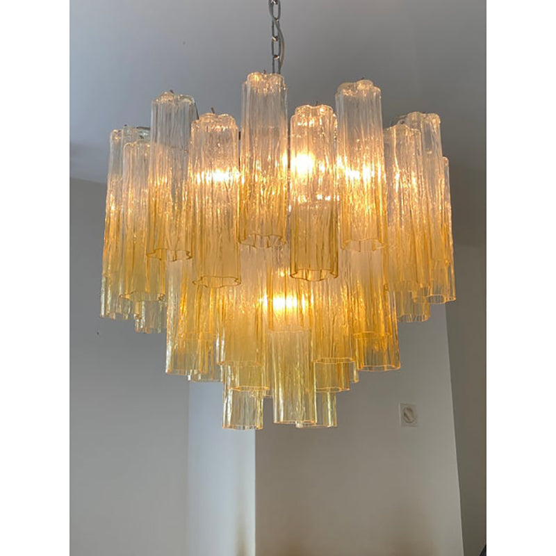 VORELLI Portofino Tronchi Murano Glass Circular Chandelier - Tronchi Murano Glass image 2