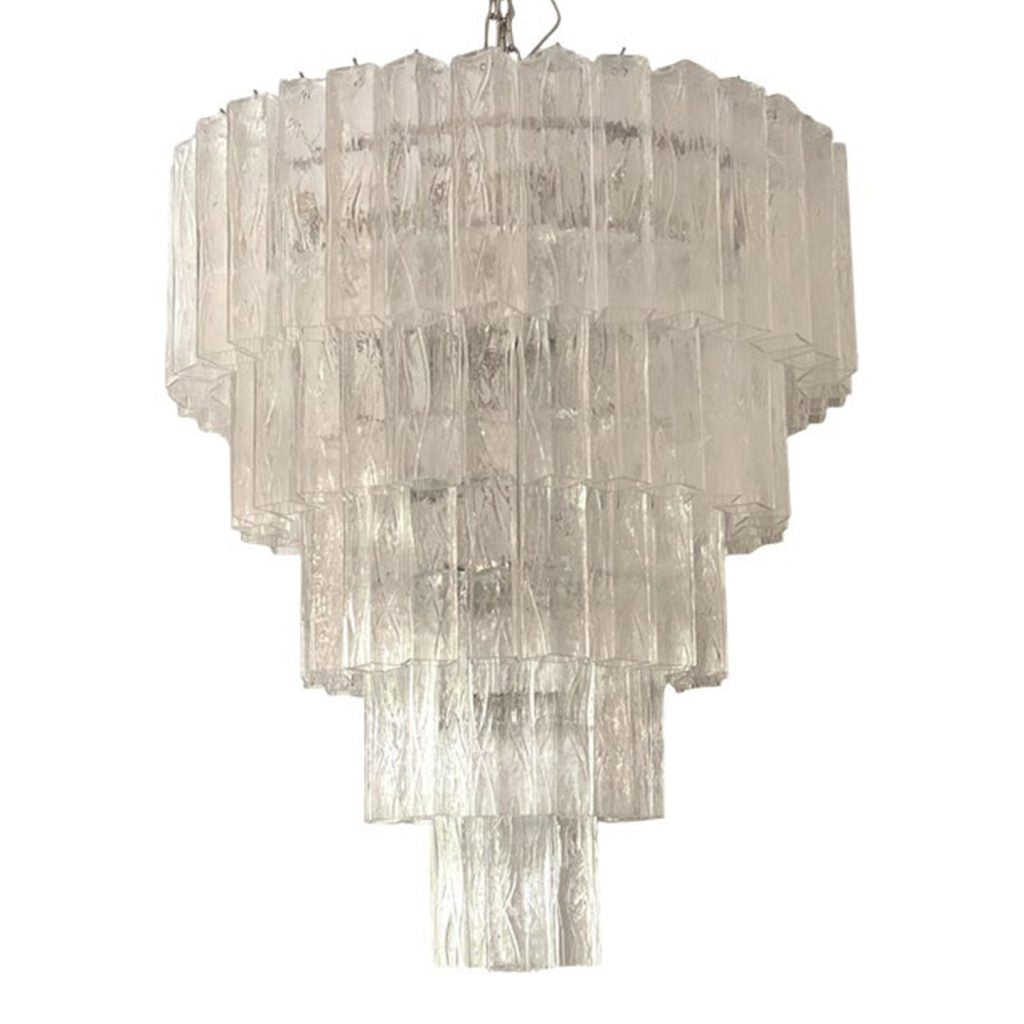 VORELLI Bembo Squares Murano Glass Staircase Chandelier - Squares Murano Glass image 1