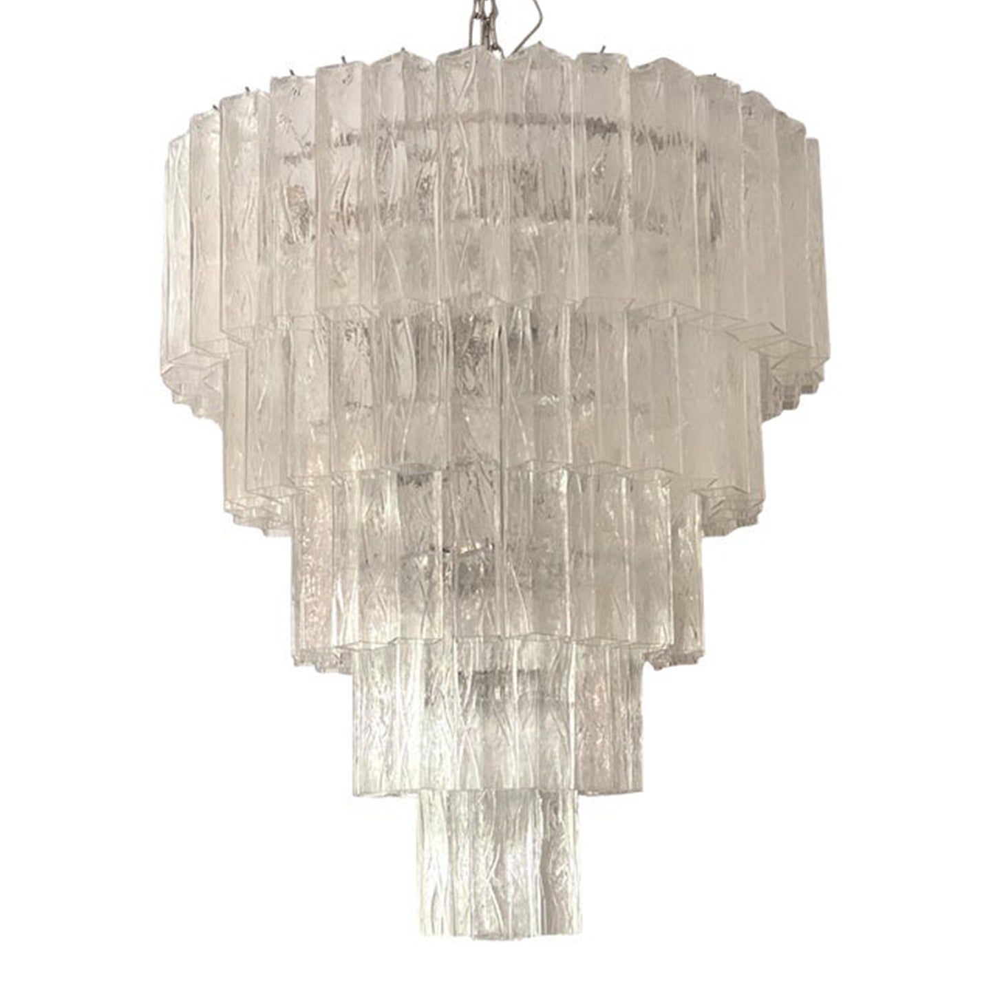VORELLI Bembo Squares Murano Glass Staircase Chandelier - Squares Murano Glass image 2
