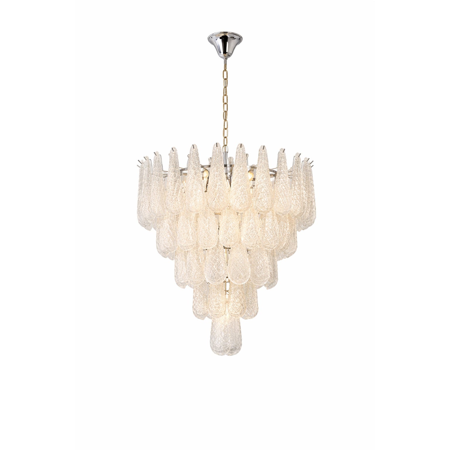 Chandelier with multiple glass shades