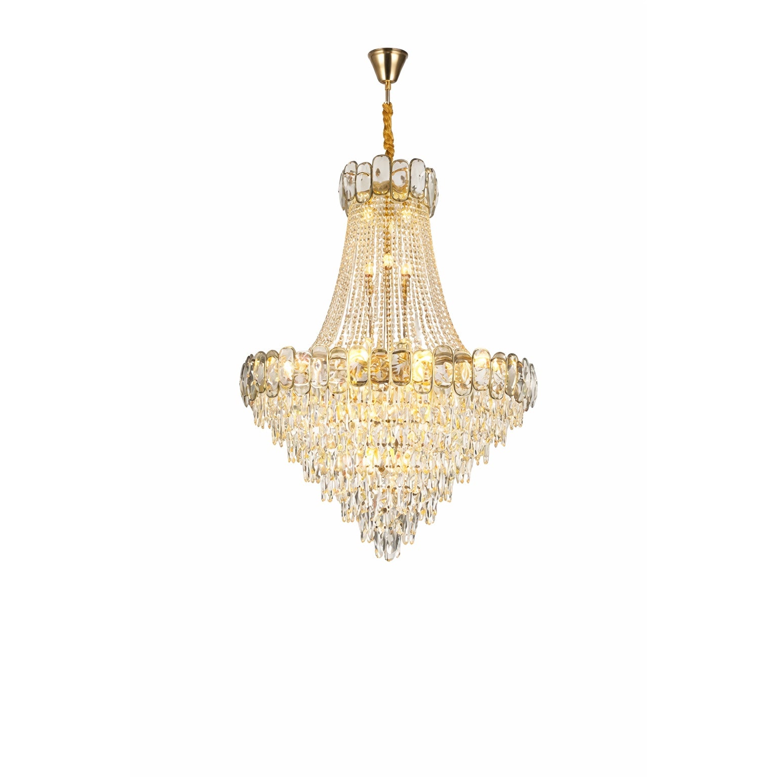 Crystal chandelier on a white background