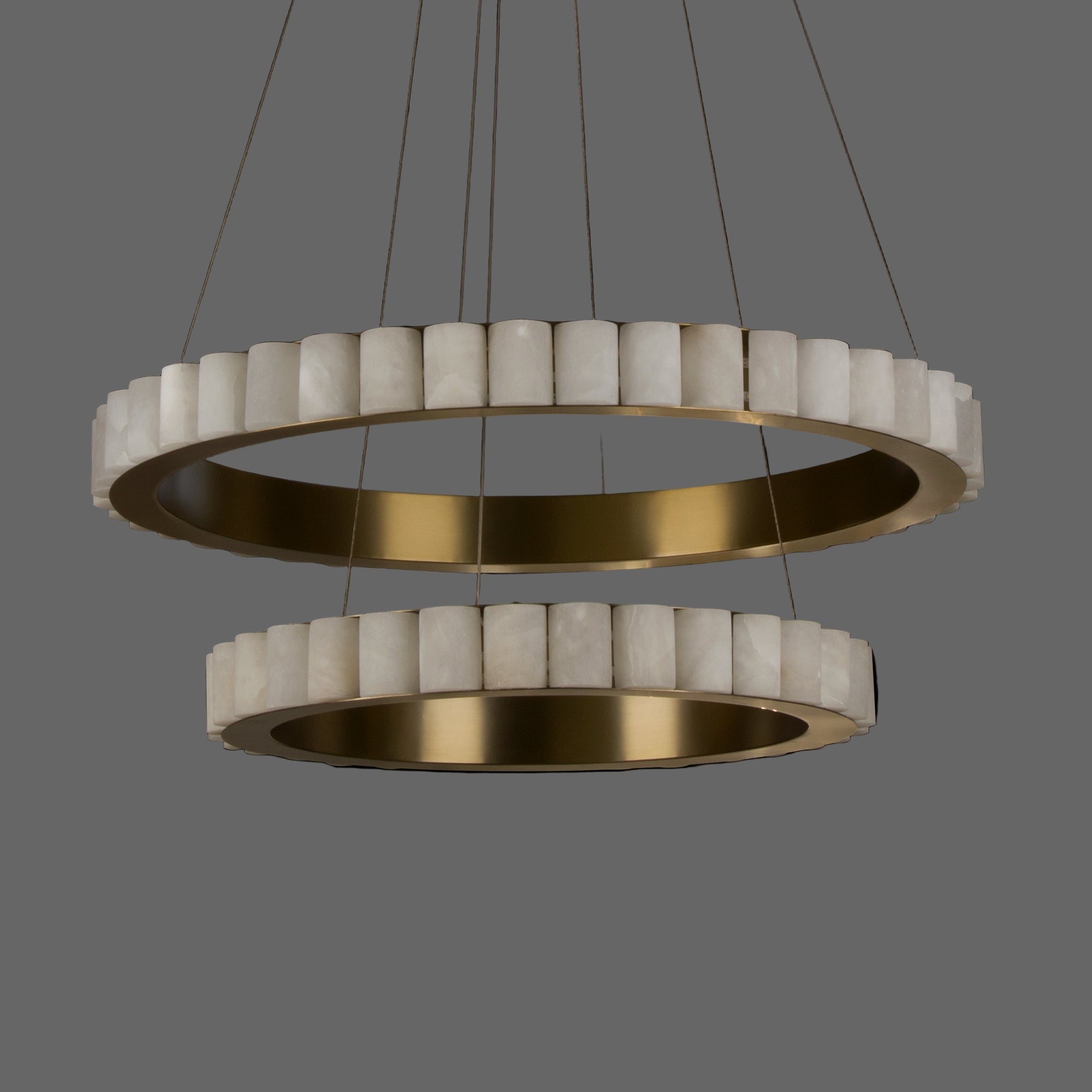 Elysia Marble Double Ring Chandelier
