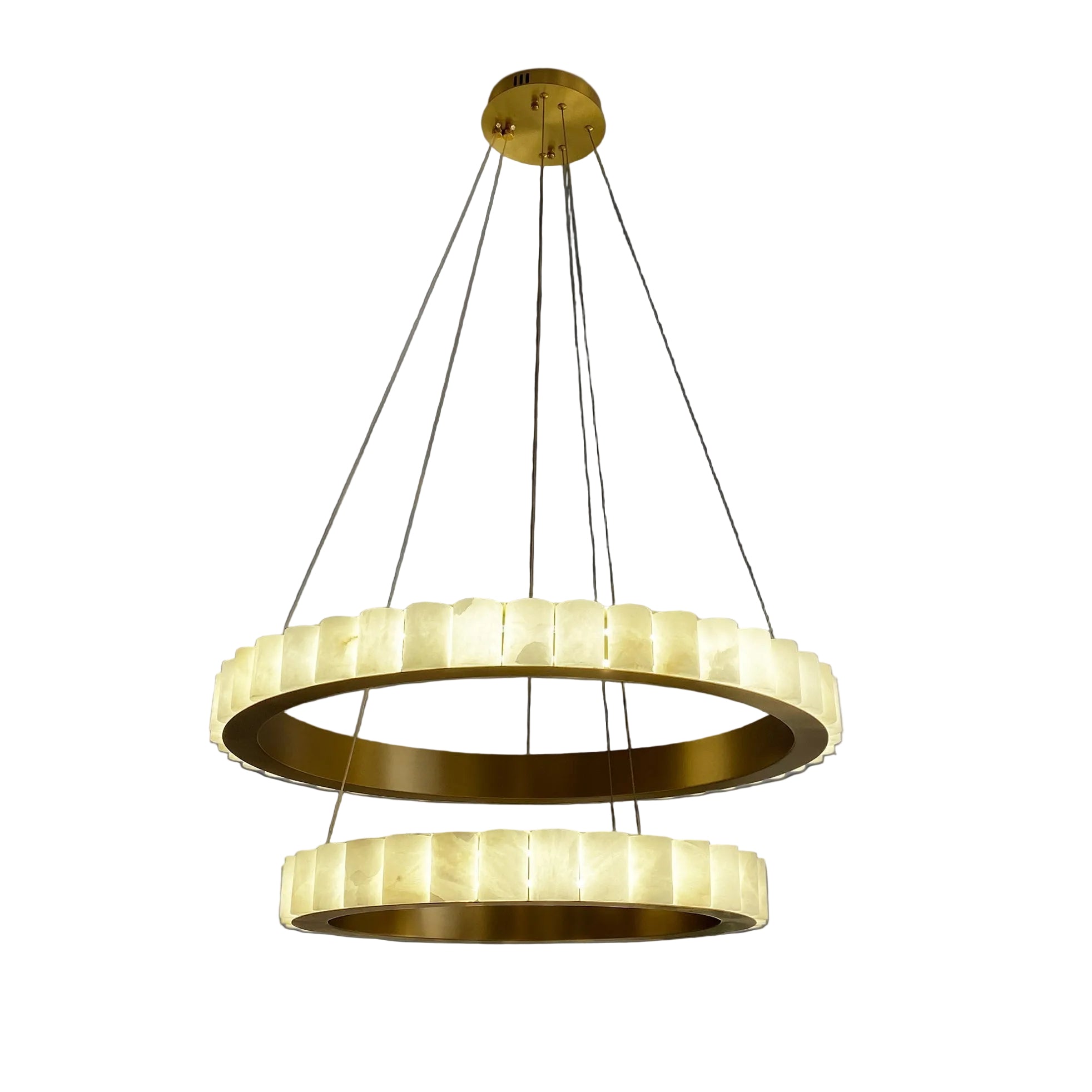 Elysia Marble Double Ring Chandelier