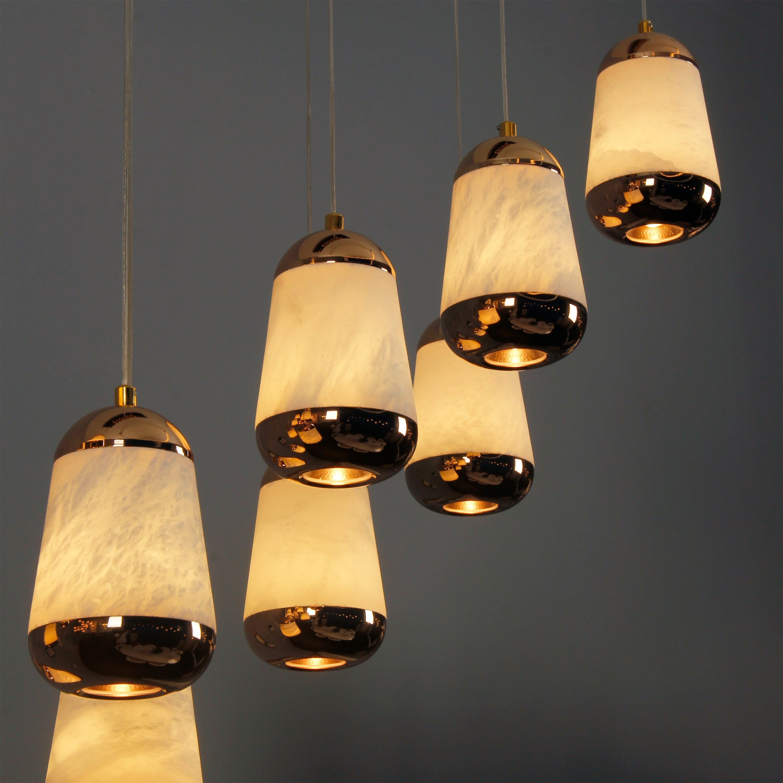 Giovanni Marble Rectangular Chandelier