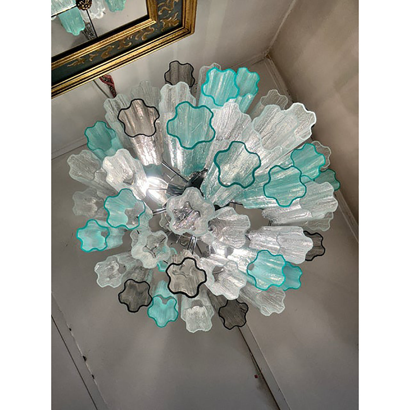 VORELLI Elisabetta Tronchi Murano Glass Staircase Chandelier - Tronchi Murano Glass image 3