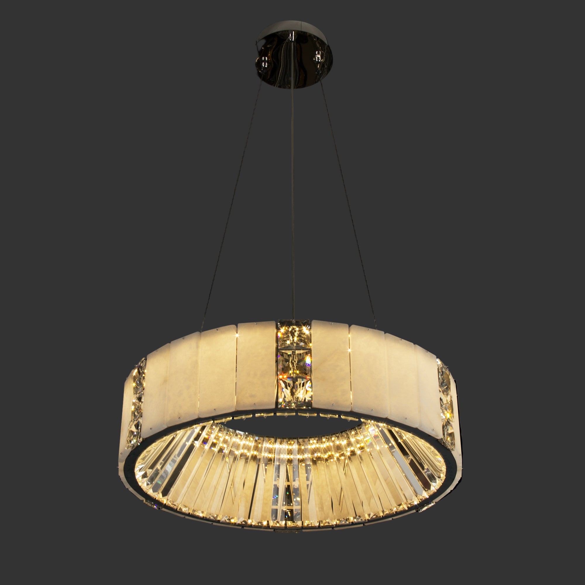 Helios Marble Circular Chandelier