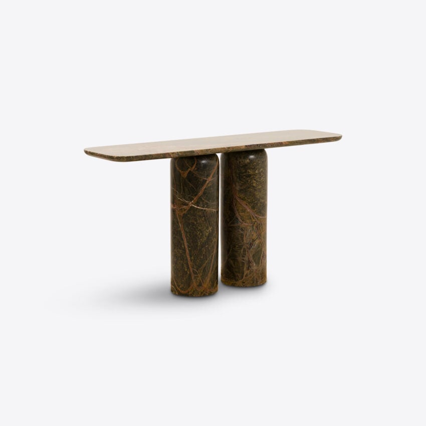 Posillano Forest Green Marble Console