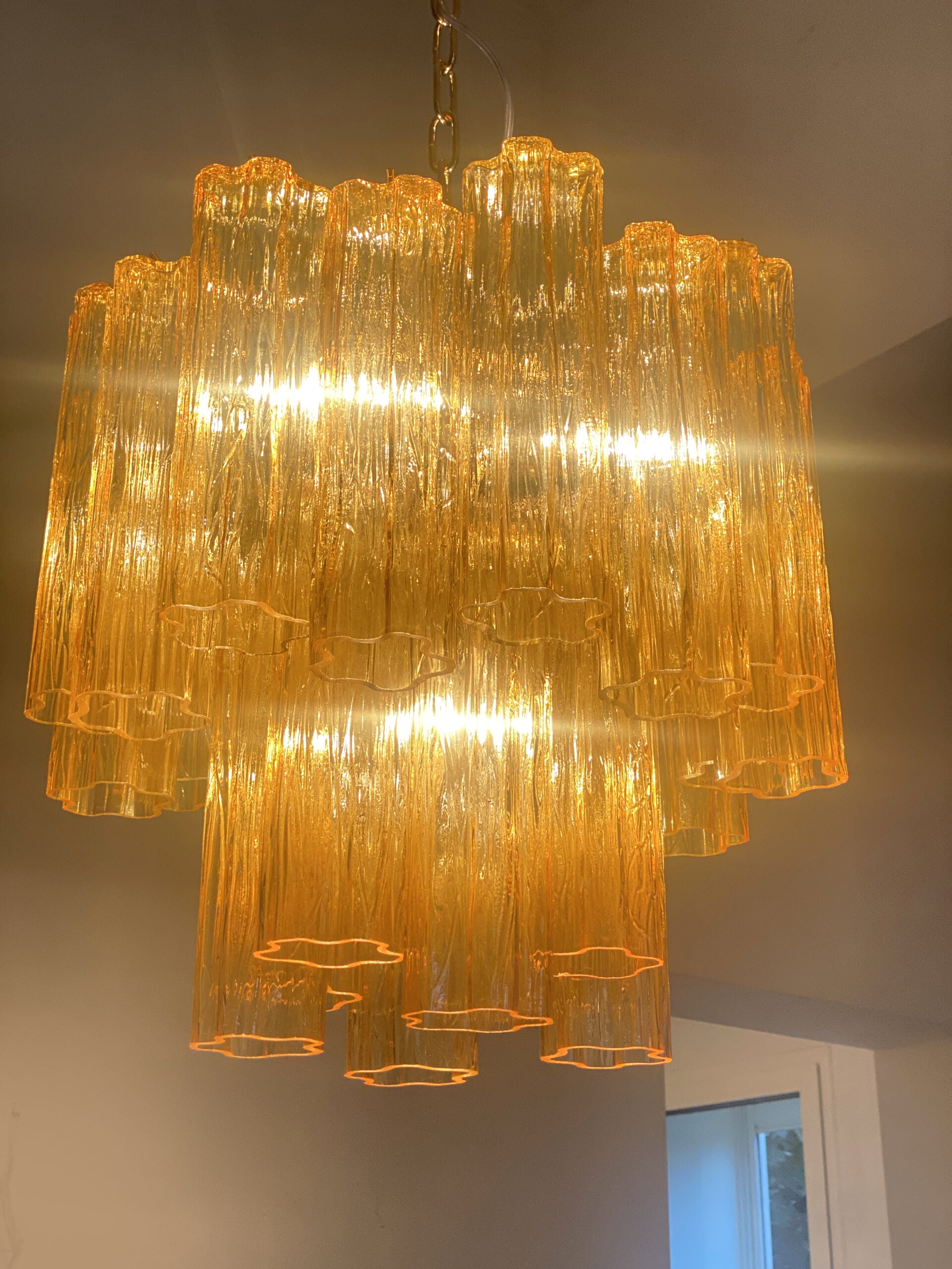 VORELLI Fiorella Tronchi Murano Glass Circular Chandelier - Tronchi Murano Glass image 7