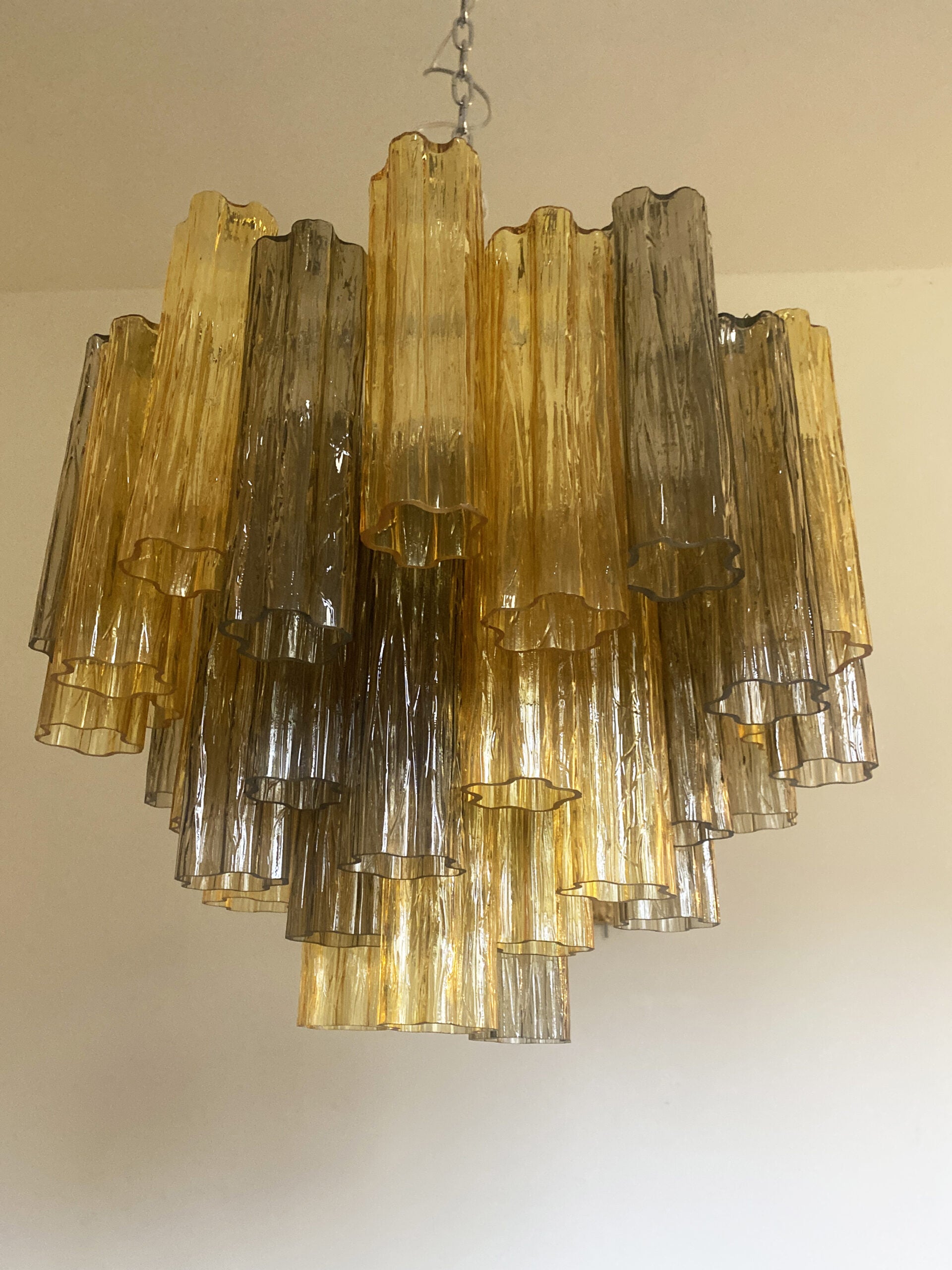 VORELLI Ginevra Tronchi Murano Glass Circular Chandelier - Tronchi Murano Glass image 3