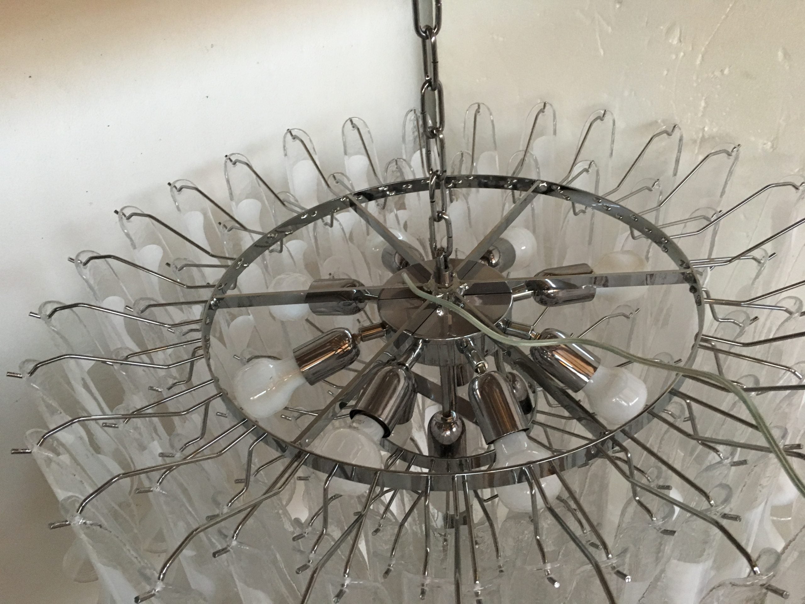 VORELLI Brescia Selle Murano Glass Staircase Chandelier - Selle Murano Glass image 4