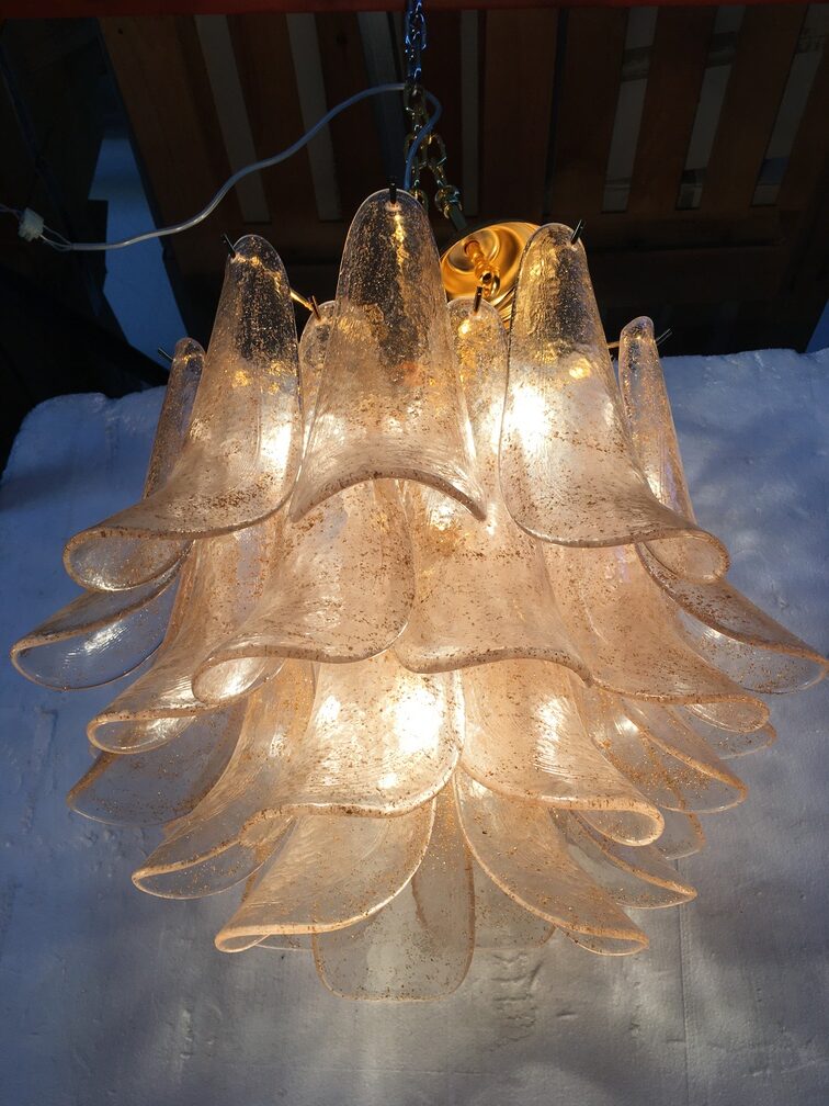 VORELLI Camogli Selle Murano Glass Circular Chandelier - Selle Murano Glass image 3